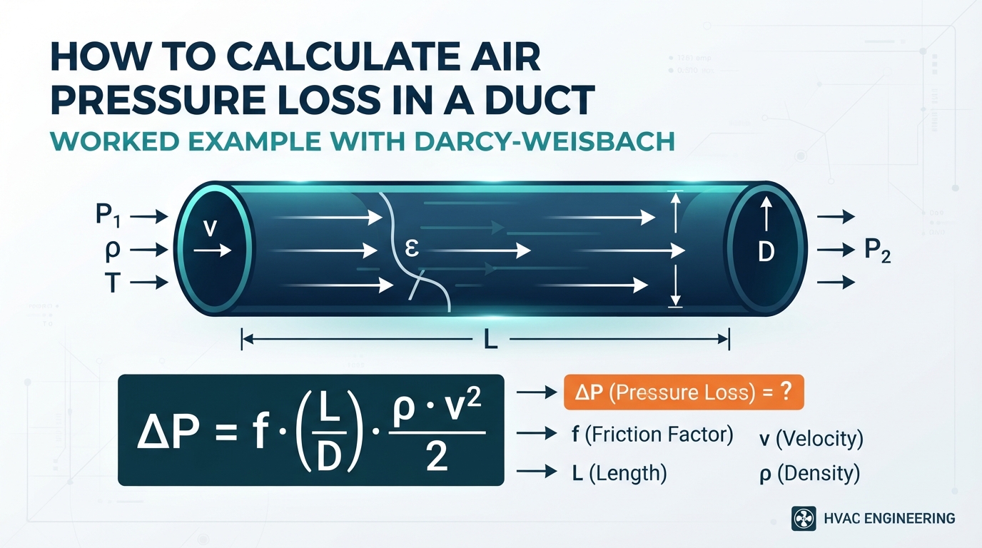 How to Calculate Air Pressure Loss in a Duct: Worked Example & Guide