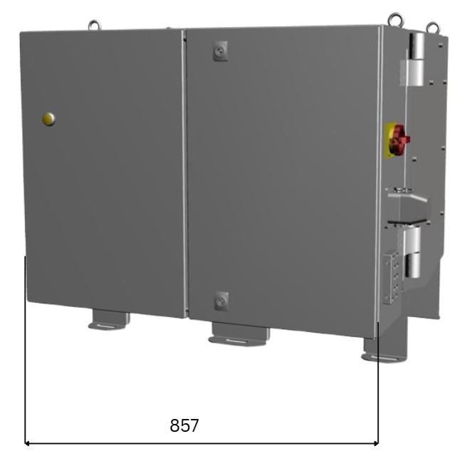 EARIA dimensions, view 1 — side elevation